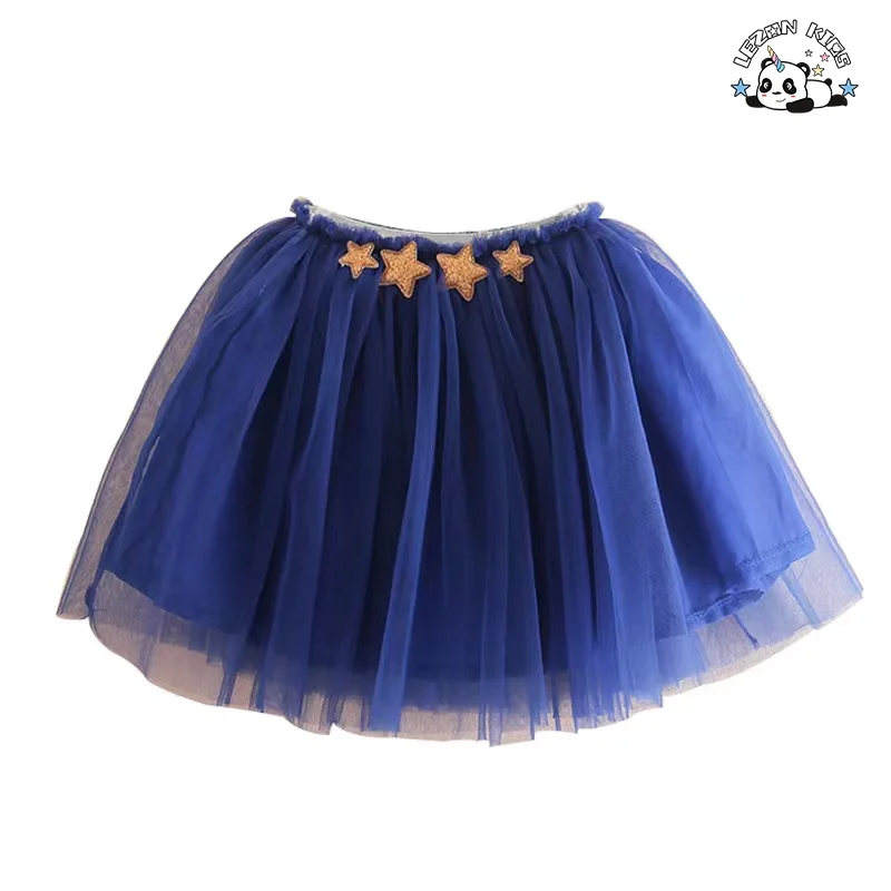 LEZONKIDS - Factory Direct Price Sweet Short Pure Color Sparkle Golden Stars Sexy School Girls Short Skirts